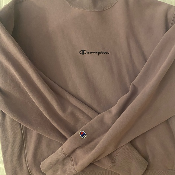 Champion UO Exclusive Script Logo Mock Neck Sweatshirt - Picture 4 of 5